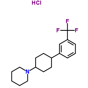 63885-19-8  1-{4-[3-(trifluoromethyl)phenyl]cyclohexyl}piperidine hydrochloride