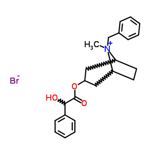 63977-78-6  8-benzyl-3-{[hydroxy(phenyl)acetyl]oxy}-8-methyl-8-azoniabicyclo[3.2.1]octane bromide
