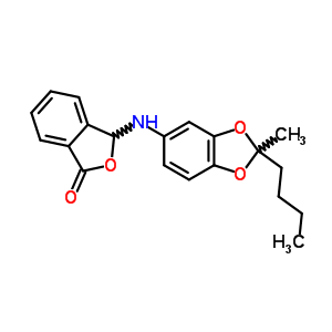 64179-23-3  3-[(2-butyl-2-methyl-1,3-benzodioxol-5-yl)amino]-2-benzofuran-1(3H)-one