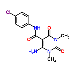 64467-23-8  6-amino-N-(4-chlorophenyl)-1,3-dimethyl-2,4-dioxo-1,2,3,4-tetrahydropyrimidine-5-carboxamide