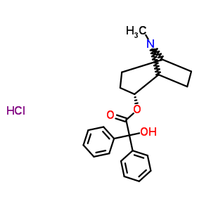 64520-33-8  (2R)-8-methyl-8-azabicyclo[3.2.1]oct-2-yl hydroxy(diphenyl)acetate hydrochloride