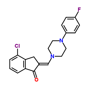 65201-32-3  (2E)-4-chloro-2-{[4-(4-fluorophenyl)piperazin-1-yl]methylidene}-2,3-dihydro-1H-inden-1-one