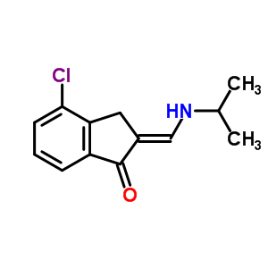 65201-37-8  (2E)-4-chloro-2-{[(1-methylethyl)amino]methylidene}-2,3-dihydro-1H-inden-1-one