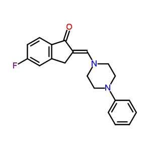 65201-38-9  (2E)-5-fluoro-2-[(4-phenylpiperazin-1-yl)methylidene]-2,3-dihydro-1H-inden-1-one