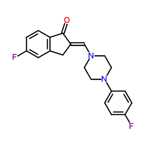 65201-39-0  (2E)-5-fluoro-2-{[4-(4-fluorophenyl)piperazin-1-yl]methylidene}-2,3-dihydro-1H-inden-1-one