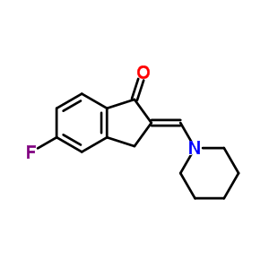 65201-40-3  (2E)-5-fluoro-2-(piperidin-1-ylmethylidene)-2,3-dihydro-1H-inden-1-one