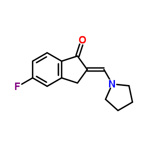 65201-42-5  (2E)-5-fluoro-2-(pyrrolidin-1-ylmethylidene)-2,3-dihydro-1H-inden-1-one