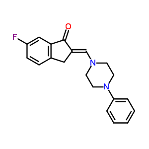 65201-46-9  (2E)-6-fluoro-2-[(4-phenylpiperazin-1-yl)methylidene]-2,3-dihydro-1H-inden-1-one