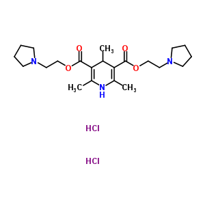 65238-78-0  bis(2-pyrrolidin-1-ylethyl) 2,4,6-trimethyl-1,4-dihydropyridine-3,5-dicarboxylate dihydrochloride
