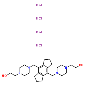 65935-58-2  2,2'-[1,2,3,5,6,7-hekzahidro-s-indacene-4,8-diylbis(metandilpiperazin-4,1-diil)]dietanol tetrahidroklorür