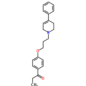 65976-42-3  1-{4-[3-(4-phenyl-3,6-dihydropyridin-1(2H)-yl)propoxy]phenyl}propan-1-one