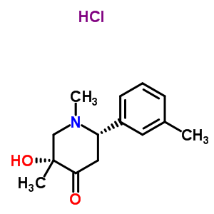 66439-88-1  (2S,5R)-5-hydroxy-1,5-dimethyl-2-(3-methylphenyl)piperidin-4-one hydrochloride