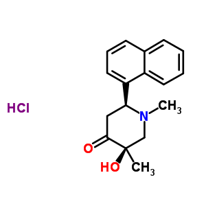 66439-90-5  (2S,5R)-5-hydroxy-1,5-dimethyl-2-naphthalen-1-ylpiperidin-4-one hydrochloride