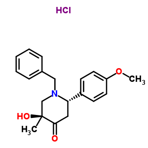 66440-00-4  (2S,5S)-1-benzyl-5-hydroxy-2-(4-methoxyphenyl)-5-methylpiperidin-4-one hydrochloride