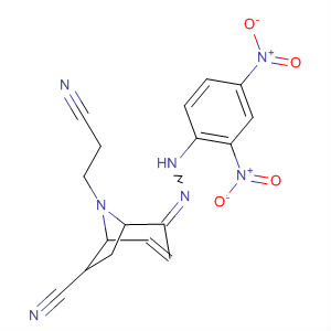 62214-79-3  8-Azabicyclo[3.2.1]oct-2-ene-8-propanenitrile,7-cyano-4-[(2,4-dinitrophenyl)hydrazono]-