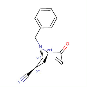 62215-46-7  8-Azabicyclo[3.2.1]oct-3-ene-6-carbonitrile, 2-oxo-8-(phenylmethyl)-,(1R,5R,6R)-rel-
