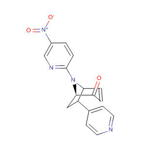 62219-64-1  8-Azabicyclo[3.2.1]oct-3-en-2-one,8-(5-nitro-2-pyridinyl)-6-(4-pyridinyl)-, endo-