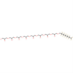 62240-24-8  4,8,12,16,20,24,28,32-Octaoxanonatriacontane-1,2,6,10,14,18,22,26,30-nonol, 34,34,35,35,36,36,37,37,38,38,39,39-dodecafluoro-