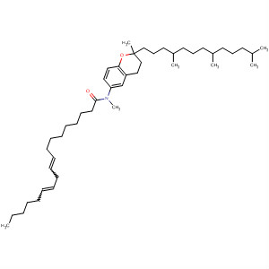 62257-97-0  9,12-Octadecadienamide,N-[3,4-dihydro-2-methyl-2-(4,8,12-trimethyltridecyl)-2H-1-benzopyran-6-yl]-N-methyl-