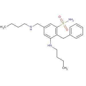 62274-89-9  Benzenesulfonamide,3-(butylamino)-5-[(butylamino)methyl]-2-(phenylmethyl)-