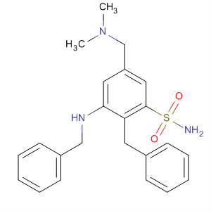62274-90-2  Benzenesulfonamide,5-[(dimethylamino)methyl]-2-(phenylmethyl)-3-[(phenylmethyl)amino]-
