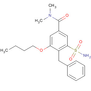 62275-74-5  Benzamide, 3-(aminosulfonyl)-5-butoxy-N,N-dimethyl-4-(phenylmethyl)-