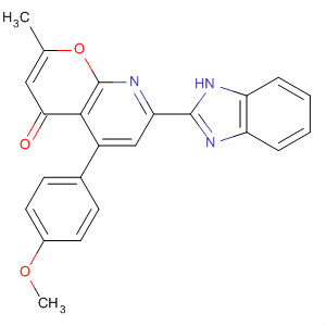 62306-53-0  4H-Pyrano[2,3-b]pyridin-4-one,7-(1H-benzimidazol-2-yl)-5-(4-methoxyphenyl)-2-methyl-