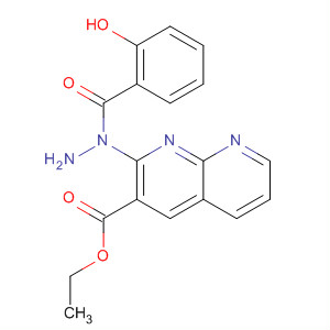 623114-04-5  1,8-Naphthyridine-3-carboxylic acid,2-[2-(2-hydroxybenzoyl)hydrazino]-, ethyl ester