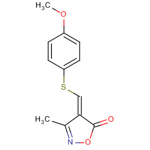 61861-75-4  5(4H)-Isoxazolone, 4-[[(4-methoxyphenyl)thio]methylene]-3-methyl-, (E)-