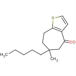 61871-24-7  4H-Cyclohepta[b]thiophen-4-one, 5,6,7,8-tetrahydro-6-methyl-6-pentyl-