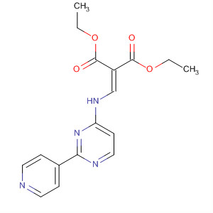 61875-66-9  Propanedioic acid, [[[2-(4-pyridinyl)-4-pyrimidinyl]amino]methylene]-,diethyl ester