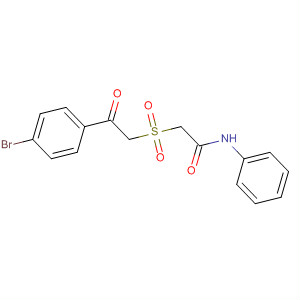 61883-85-0  Acetamide, 2-[[2-(4-bromophenyl)-2-oxoethyl]sulfonyl]-N-phenyl-