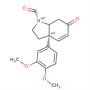 61921-43-5  1H-Indole-1-carboxaldehyde,3a-(3,4-dimethoxyphenyl)-2,3,3a,6,7,7a-hexahydro-6-oxo-, cis-