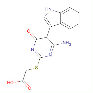 61934-42-7  Acetic acid,[[4-amino-1,6-dihydro-5-(1H-indol-3-yl)-6-oxo-2-pyrimidinyl]thio]-