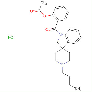 61942-44-7  Benzamide, 2-(acetyloxy)-N-[(1-butyl-4-phenyl-4-piperidinyl)methyl]-,monohydrochloride