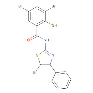 61954-44-7  Benzamide, 3,5-dibromo-N-(5-bromo-4-phenyl-2-thiazolyl)-2-mercapto-