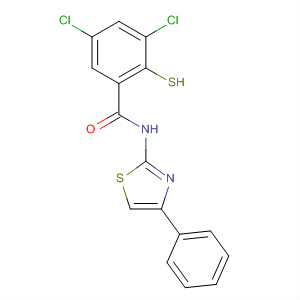 61954-60-7  Benzamide, 3,5-dichloro-2-mercapto-N-(4-phenyl-2-thiazolyl)-