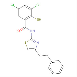 61954-64-1  Benzamide, 3,5-dichloro-2-mercapto-N-[4-(2-phenylethyl)-2-thiazolyl]-