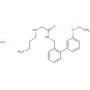 61956-63-6  Acetamide, 2-(butylamino)-N-[(3-ethoxyphenyl)phenylmethyl]-,monohydrochloride