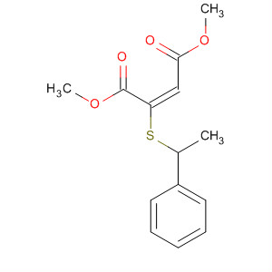 61958-15-4  2-Butenedioic acid, 2-[(1-phenylethyl)thio]-, dimethyl ester, (E)-