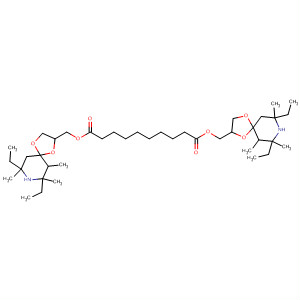 61964-42-9  Decanedioic acid,bis[(7,9-diethyl-6,7,9-trimethyl-1,4-dioxa-8-azaspiro[4.5]dec-2-yl)methyl]ester