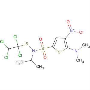 62019-14-1  2-Thiophenesulfonamide,5-(dimethylamino)-N-(1-methylethyl)-4-nitro-N-[(1,1,2,2-tetrachloroethyl)thio]-