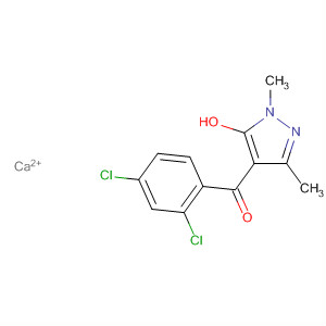 62030-93-7  Methanone,(2,4-dichlorophenyl)(5-hydroxy-1,3-dimethyl-1H-pyrazol-4-yl)-, calciumsalt