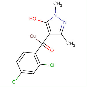62030-95-9  Methanone,(2,4-dichlorophenyl)(5-hydroxy-1,3-dimethyl-1H-pyrazol-4-yl)-, coppersalt