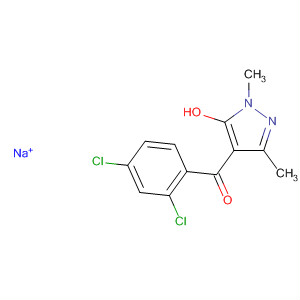 62030-96-0  Methanone,(2,4-dichlorophenyl)(5-hydroxy-1,3-dimethyl-1H-pyrazol-4-yl)-, sodiumsalt