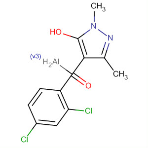 62030-99-3  Methanone,(2,4-dichlorophenyl)(5-hydroxy-1,3-dimethyl-1H-pyrazol-4-yl)-, aluminumsalt