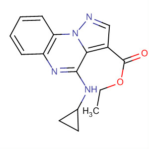 62040-09-9  Pyrazolo[1,5-a]quinoxaline-3-carboxylic acid, 4-(cyclopropylamino)-,ethyl ester