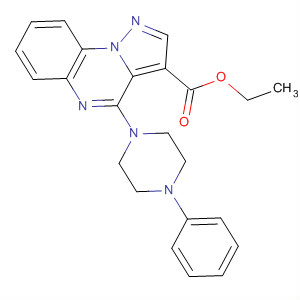62040-13-5  Pyrazolo[1,5-a]quinoxaline-3-carboxylic acid,4-(4-phenyl-1-piperazinyl)-, ethyl ester