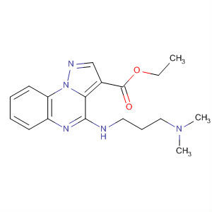 62040-15-7  Pyrazolo[1,5-a]quinoxaline-3-carboxylic acid,4-[[3-(dimethylamino)propyl]amino]-, ethyl ester