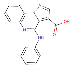 62040-16-8  Pyrazolo[1,5-a]quinoxaline-3-carboxylic acid, 4-(phenylamino)-